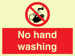 No hand washing